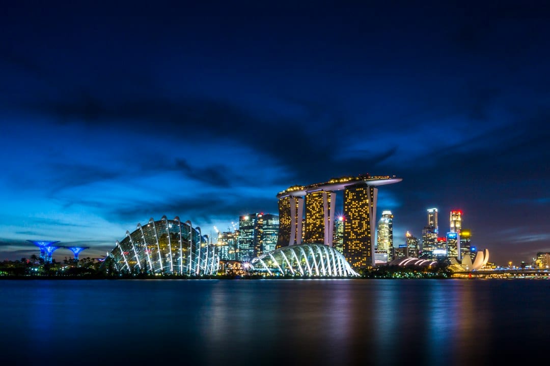 Singapore residential skyline at dusk
